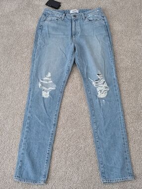 NWT PAIGE Callie Serena Destructed High Rise Boyfriend Distressed Jeans 28